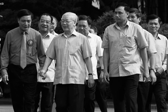 Tổng Bí thư Nguyễn Phú Trọng dự gặp mặt 100 cán bộ công đoàn tiêu biểu, tháng 7.2019 nhân dịp Kỷ niệm 90 năm Công đoàn Việt Nam. Ảnh: Sơn Tùng