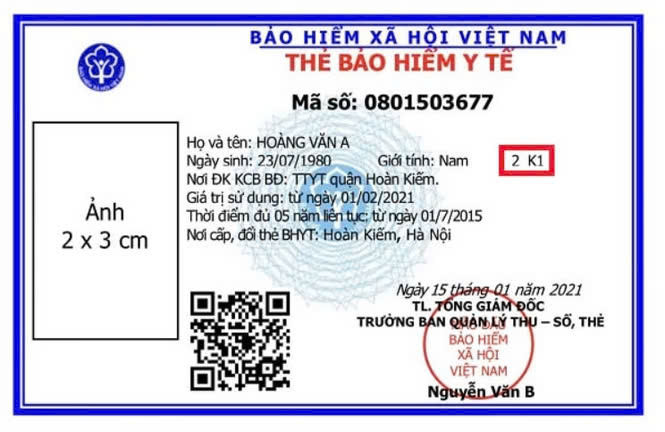 Mức hưởng BHYT được chuyển sang góc phải của thẻ (Ảnh minh họa)